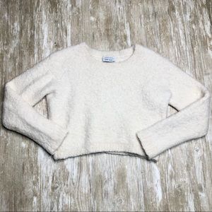 & Other Stories Cropped Sherpa Sweater Wool Alpaca